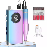 Perceuse à ongles personnalisée 40000 tr/min, lime à ongles électrique professionnelle portable, perceuse à ongles rechargeable sans fil, puissante