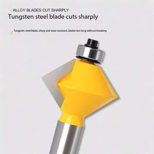 Fresa per pannelli in rilievo in carburo di tungsteno con codolo da 1/2 pollice per CNC, personalizzabile ODM OEM, 2 taglienti - Product Image 3