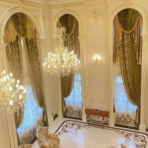 Cortinas de Lujo Personalizadas para el Hogar, Cortinas con Cenefa Dorada para la Sala de Estar - Product Image 4