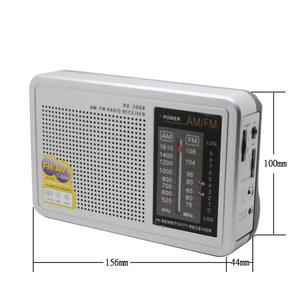 Radio portable ultra-mince AM/FM double bande avec grand haut-parleur, récepteur de poche rétro à aiguille analogique pour la maison, les personnes âgées et l'extérieur - Product Image 2