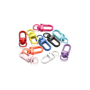 Lobster Clasp Spring Hook Metal Colorful Jewelry Bag <b>Accessory</b> 10Pcs Fashion DIY Craft <b>Key</b> <b>Ring</b> Chain Hook - Product Image 5