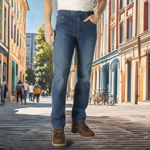 Custom Best Quality Men's Slim-Fit Micro-<b>Elastic</b> Breathable Denim Cowboy Pants Black Mid-<b>Waist</b> Leggings Straight <b>Jeans</b> Washed - Product Image 2