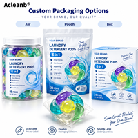 6 in 1 Pod Deterjen Cuci Pakaian Multi Chamber Kapsul Pembersih Mendalam Label Pribadi OEM ODM Formula Khusus
