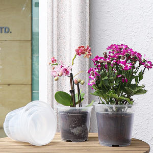 Pot bibit transparan Diameter besar, Pot kontrol akar bernapas dipertebal untuk taman <span class=keywords><strong>Phalaenopsis</strong></span>, khusus untuk taman - Product Image 5