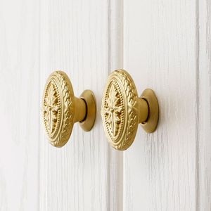 European Luxury Handle <strong>Knob</strong> American Brass <strong>Door</strong> Handle Kitchen Cupboard Wardrobe Wine Cabinet Bathroom Drawer-for Cupboard - Product Image 5