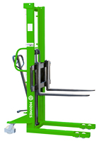 Gerbeur manuel MOVMES avec roues en PU, hauteur de fourche 75 mm, capacité de charge 1000 kg, hauteur de levage 1600 mm, garantie 1 an