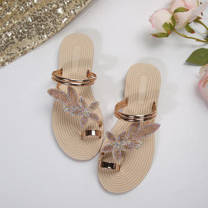 Factory <b>Flat</b> <b>Sandals</b> Glitter Slippers Women Summer <b>Sandals</b> Butterfly Flops Beach Diamond <b>Flat</b> Shoes Outdoor <b>Sandals</b> - Product Image 2