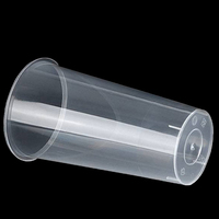 Gobelets jetables personnalisés avec logo, 500 ml, 600 ml, 700 ml, en plastique PP, à paroi simple, transparents, avec couvercles, pour boissons chaudes/froides, durables, écologiques