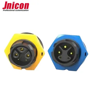 Jnicon IP67 3+2 pin M19 panel mount with male connector electrical power signal fast connector