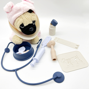 Offre Spéciale 11 pièces ensemble de jeu vétérinaire en Silicone non toxique sans BPA pour enfants <span class=keywords><strong>Kit</strong></span> de médecin pour animaux de compagnie pour les tout-petits - Product Image 6