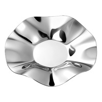 Plato de Frutas de Acero Inoxidable de Alta Gama con Forma de Flor para Decoración de Sala de Exposiciones y Almacenamiento