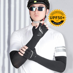 OEM — 50 + masque de refroidissement en soie glacée, matériel de cyclisme résistant à odeur, coupe au soleil, disponible en blanc et en noir, peut être accroché aux doigts, ou au coude, manches de dentelle - Product Image 2