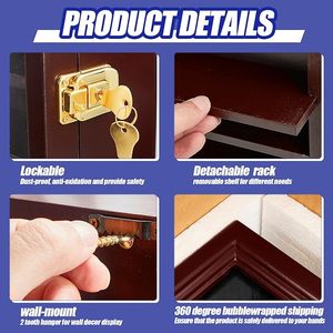 Caja de exhibición personalizada para modelos de coches con puerta de acrílico, fabricante OEM, contenedor de almacenamiento de madera para coches de juguete en miniatura, estantes con cerradura, venta al por mayor - Product Image 4