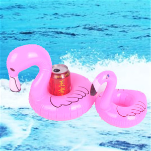 PVC inflable flotante flamenco puede beber portavasos bebidas titular - Product Image 2