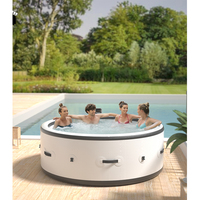 Baignoire gonflable extérieure ronde isolée baignoire chaude pliable portable baignoire de récupération pour la famille 4-6 personnes utilisation