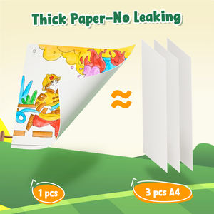 Livre de coloriage à l'aquarelle portable Joycat pour enfants, pour la maternelle, thème des métiers, livre de coloriage à l'eau - Product Image 6