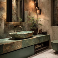 Baignoire ovale autoportante en marbre naturel, sculptée à la main, pour salle de bain de luxe, villa, spa, décoration