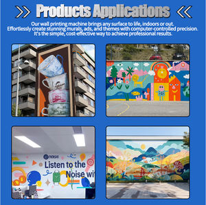طابعة حائط عمودية للرسم الجداري ثلاثية الأبعاد ورباعية الأبعاد وخماسية الأبعاد، للطباعة بالأشعة فوق البنفسجية المتنوعة للخلفيات الداخلية والخارجية، بديل لآلة الرسم - Product Image 6