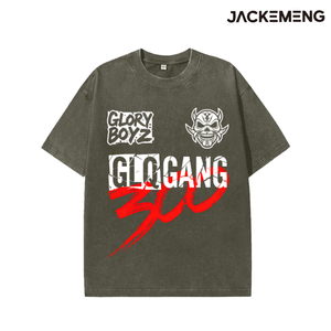 เสื้อยืดโอเวอร์ไซส์ผ้าฝ้ายพิมพ์ลายคำพูด "Glory <span class=keywords><strong>Boyz</strong></span> Glo Gang" สไตล์สตรีทแวร์เรโทรลำลอง ขายส่งจากคลังสินค้าในสหรัฐอเมริกา - Product Image 6