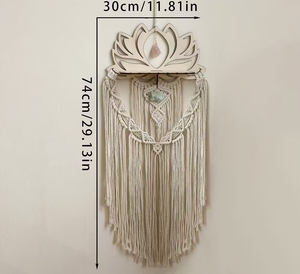 Arte de Pared de Algodón con Forma de Loto, Estilo Bohemio Irregular, Moderno y Minimalista, Decoración Costera, Envío Directo - Product Image 5