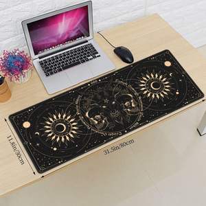 Tapis de souris extensible grand format Sun and Moon Gothic Skull Goat, tapis de souris de jeu XL surdimensionné, tapis de bureau surdimensionné, bords cousus, 31,5 <span class=keywords><strong>x</strong></span> 11,8 pouces - Product Image 2
