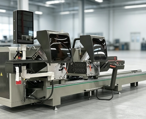 Scie à découper CNC à double tête YBKE 550, coupeur automatique de profilés en aluminium pour usine de fenêtres et de portes, 380V 6KW, haute précision - Product Image 1