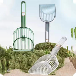 Caja de arena ajustable para gatos y gatitos con logotipo personalizado, pala de limpieza, pala de plástico con pequeños agujeros de tamiz - Product Image 2