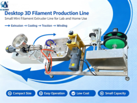 Extrudeuse de filament 3D de bureau compacte SJ30 à vis unique pour PLA, ABS, PETG, TPU – Idéale pour laboratoire