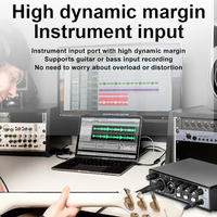 Carte Son Externe Professionnelle USB pour Ordinateur, Enregistrement Live, Chant et Guitare Studio