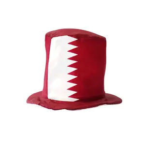 World Football Cup Cylinder Party Hats Country Flag Polyester Top Hat Digital Printing Fans Cheering Props Carnival Hat