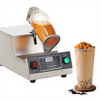Mesin Pengocok Teh Susu Otomatis HENGZHI Single Head, Peralatan Bubble Tea Komersial dengan Pengunci Gelas yang Aman untuk Toko Teh Susu