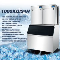 Machine à glaçons commerciale 1 tonne par jour Machine à glaçons en cubes Vente de glace pour bars et magasins de boissons
