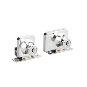 Furniture <b>Lock</b> Zinc Alloy Single Double Opening <b>Cabinet</b> Door <b>Lock</b> With Key Minimalist Design Durable For Glass <b>Cabinet</b> - Product Image 2