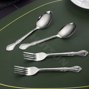 Ethiopian Hiện Đại Dùng Một Lần Flatware Set Nhựa Xử Lý Hình Bầu 410 Thép Không Gỉ Đảng Dao Kéo Nước Bít Tết Dao Nĩa - Product Image 5