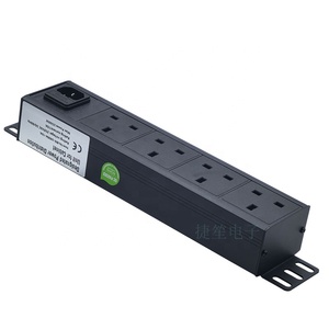 PDU Estándar <span class=keywords><strong>del</strong></span> Reino Unido con Enchufe de Alimentación IEC C14, Portafusibles con Dos Fusibles 10A250VAC - Product Image 3