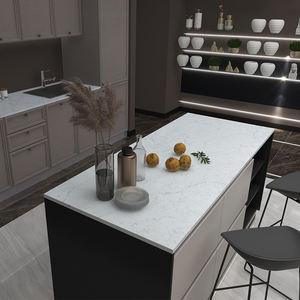 Paneles de Pared de Cuarzo Blanco Calacatta, Diseño Moderno con Vetas Largas, Losa de Mármol Artificial, Encimeras de Cocina de Cuarzo - Product Image 3