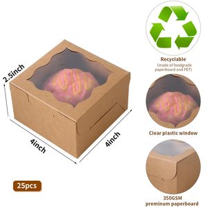 Caja de cartón para tartas de embalaje exquisito respetuoso con el medio ambiente personalizado al por mayor para comida y fiestas de cumpleaños para exhibición de tartas envío - Product Image 2