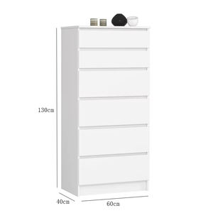 <span class=keywords><strong>Commode</strong></span> de rangement moderne à 6 tiroirs <span class=keywords><strong>en</strong></span> bois <span class=keywords><strong>massif</strong></span> blanc, écologique, pour chambre, salon ou entrepôt, à prix abordable - Product Image 3