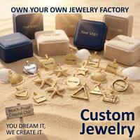 Fabrication de bijoux personnalisés en acier inoxydable avec gravure de logo, 15 ans d'expérience, OEM/ODM, pendentif personnalisé en or 18 carats