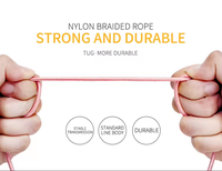 Câble de données USB à charge rapide en nylon tressé en cuivre pur 1M 2M 3M pour iPhone et ordinateur