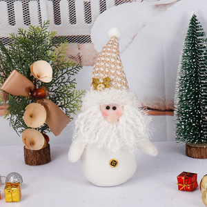 LINGKAI Soft Fabric Plush Snowman Gnome Figurine Tabletop Christmas Ornaments for <b>Holiday</b> Mantel Decor - Product Image 3