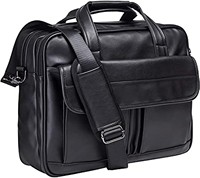 2025 Vintage haute qualité en cuir PU hommes affaires mallette pour ordinateur portable grande capacité sac souple Logo personnalisé étanche caractéristique