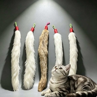 Bâton de chatouillage interactif pour chat avec plume de 25 cm, jouet pour chatons, accessoires pour animaux de compagnie