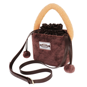 Women's Vintage New Design Cute Plush Tote Handbag Soft Polyester Lining Day <b>Bag</b> Two Straps <b>String</b> Closure for Shopping Outdoors - Product Image 3