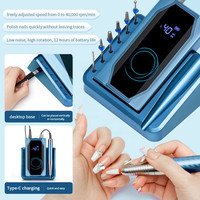 2032 AT-NDB-181 OEM Rechargeable 6000mAh Gleamy 40000 tr/min Brushless Professionnel Portable Forte E Lime Nail Drill Machine