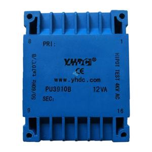 Transformador de Aislamiento de Tipo Plano YHDC 12VA, Entrada Doble 110V/115V, Salida Doble 6V/9V/12V/24V, PU3910B, Baja Altura - Product Image 3