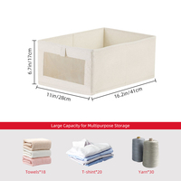 Lot de 3 boîtes de rangement en tissu pour fenêtre, paniers organisateurs en maille transparents sans ouverture, non tissés, légers et pliables pour placard