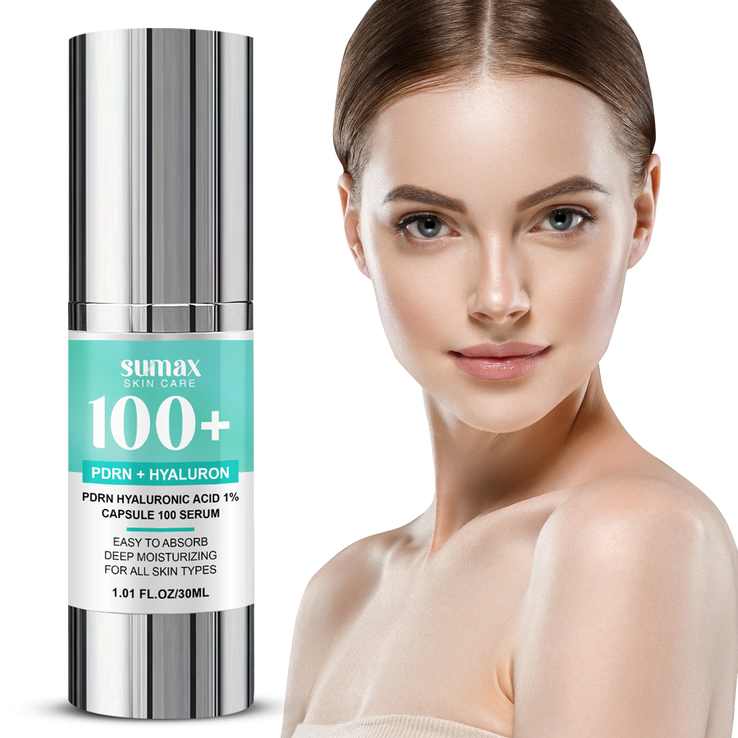 SUMAX 30ml Hyaluronic Acid Facial Essence 100+PDRN Face Serum