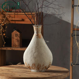 Chinese Style Antique Vase 16-24 Inches Handmade Ceramic Wabi Sabi Decor For Living Room <b>Study</b> <b>Desk</b> - Product Image 2