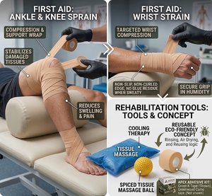 Bande adhésive cohésive pour le soutien des blessures sportives, la thérapie par compression, les premiers secours, les soins vétérinaires et la réadaptation - Product Image 4